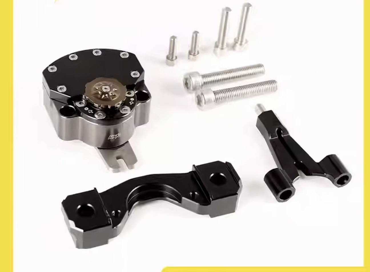 Sur-Ron ultra Upgraded Steering Damper KKE Titanium Handlebar Clamp Stabilizer with Raised Bar Mount