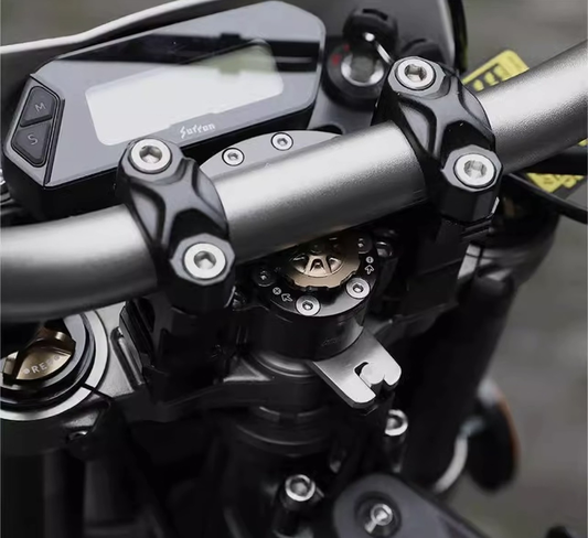 Sur-Ron ultra Upgraded Steering Damper KKE Titanium Handlebar Clamp Stabilizer with Raised Bar Mount