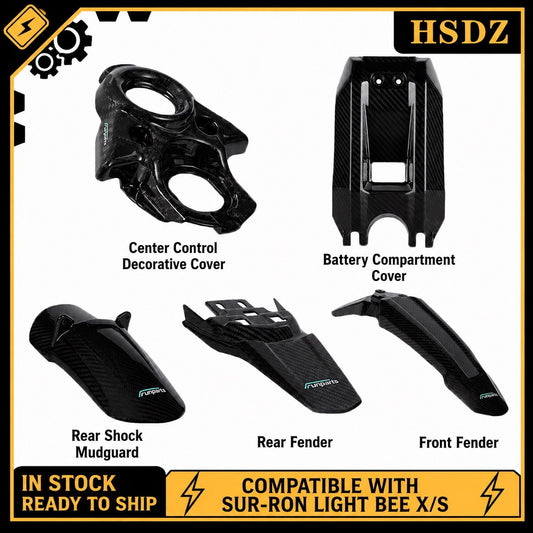 Compatible with Sur-Ron Light Bee X/S electric dirt bikes — carbon fiber upgrade parts:
